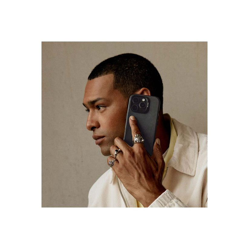 Кейс от Decoded - Backcover от еко кожа за iPhone 16 Pro черен - iSTYLE BG