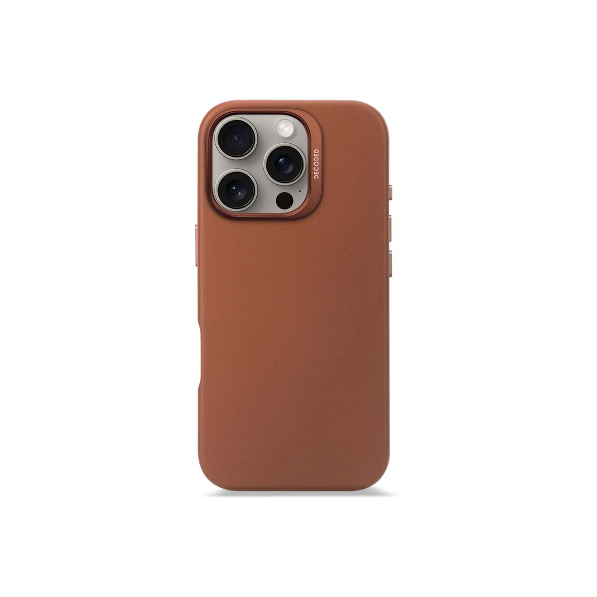 Кейс от Decoded - Backcover от еко кожа за iPhone 16 Pro кафяв - iSTYLE BG