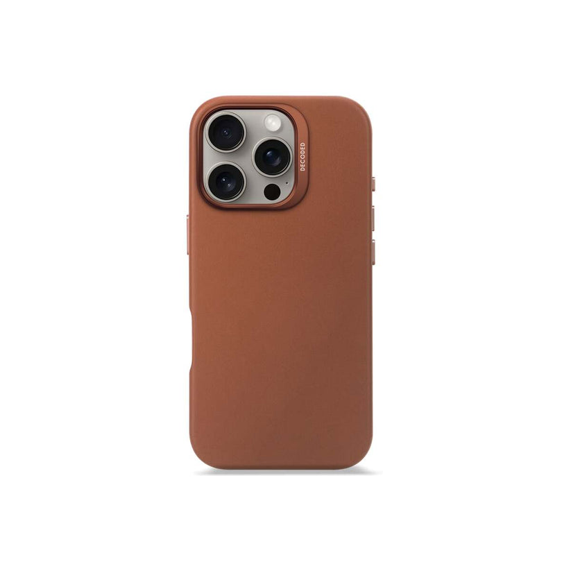 Кейс от Decoded - Backcover от еко кожа за iPhone 16 Pro кафяв - iSTYLE BG