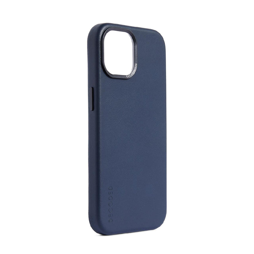 Decoded Leather Backcover for iPhone 15 True Navy - iSTYLE BG