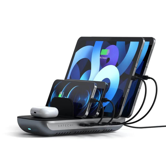 Зарядно за 5 устройства от Satechi Dock 5 - Space Grey - iSTYLE BG