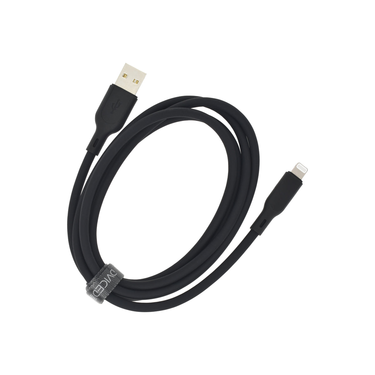 Dviced Cable USB-A to Lightning silicone 1,25m - Black - iSTYLE BG