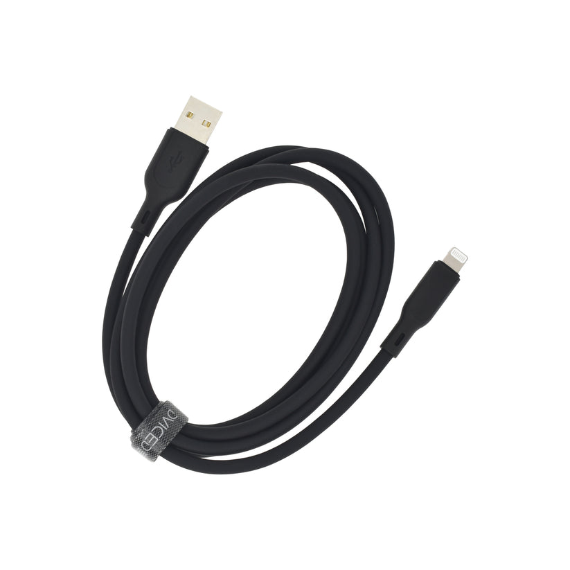 Dviced Cable USB-A to Lightning silicone 1,25m - Black - iSTYLE BG