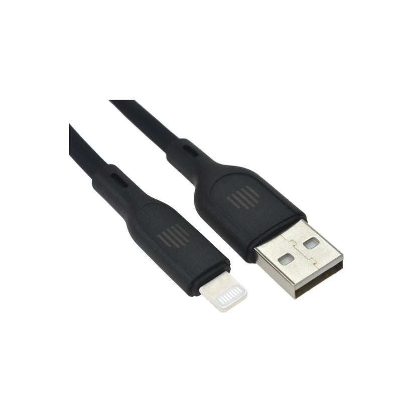 Dviced Cable USB-A to Lightning silicone 1,25m - Black - iSTYLE BG