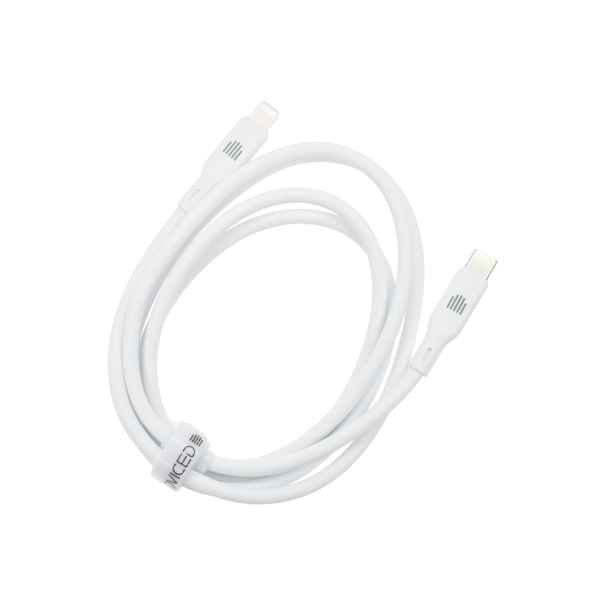 Dviced Cable USB-C to Lightning silicone 1,25m - White - iSTYLE BG