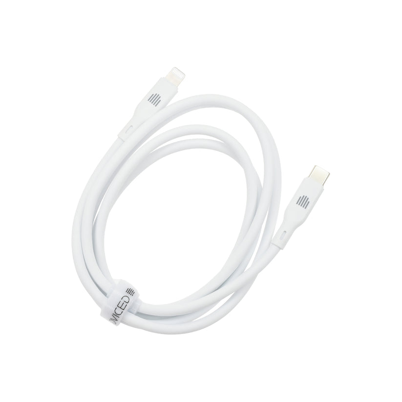 Dviced Cable USB-C to Lightning silicone 1,25m - White - iSTYLE BG