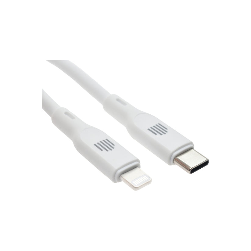Dviced Cable USB-C to Lightning silicone 1,25m - White - iSTYLE BG