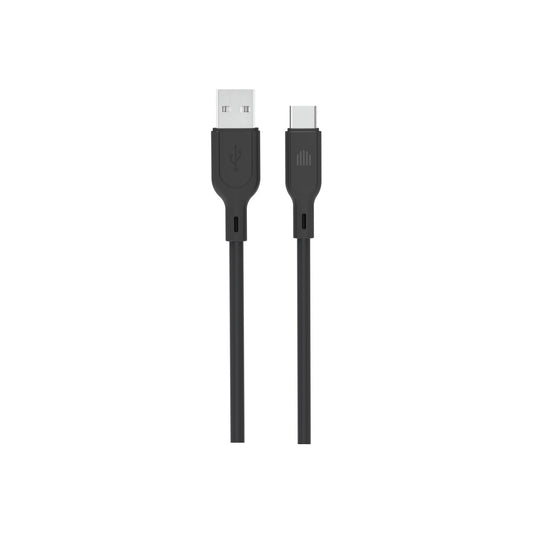 Dviced Cable USB-A to USB-C silicone 1,25m - Black - iSTYLE BG