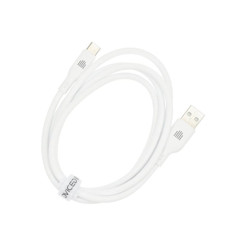 Dviced Cable USB-A to USB-C silicone 1,25m - White - iSTYLE BG