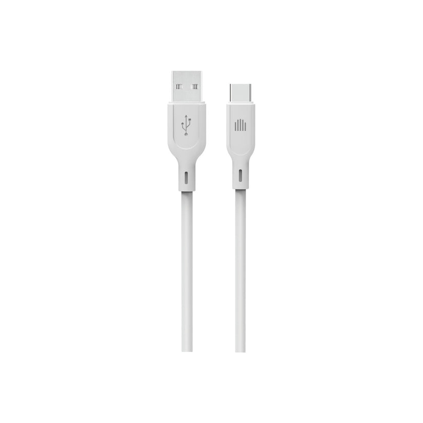 Dviced Cable USB-A to USB-C silicone 1,25m - White - iSTYLE BG