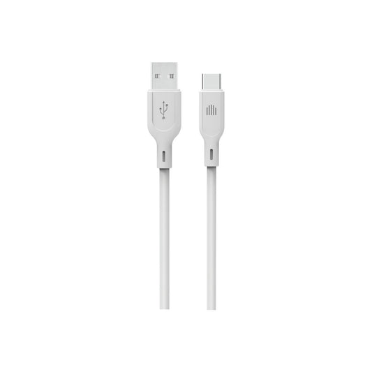 Dviced Cable USB-A to USB-C silicone 1,25m - White - iSTYLE BG