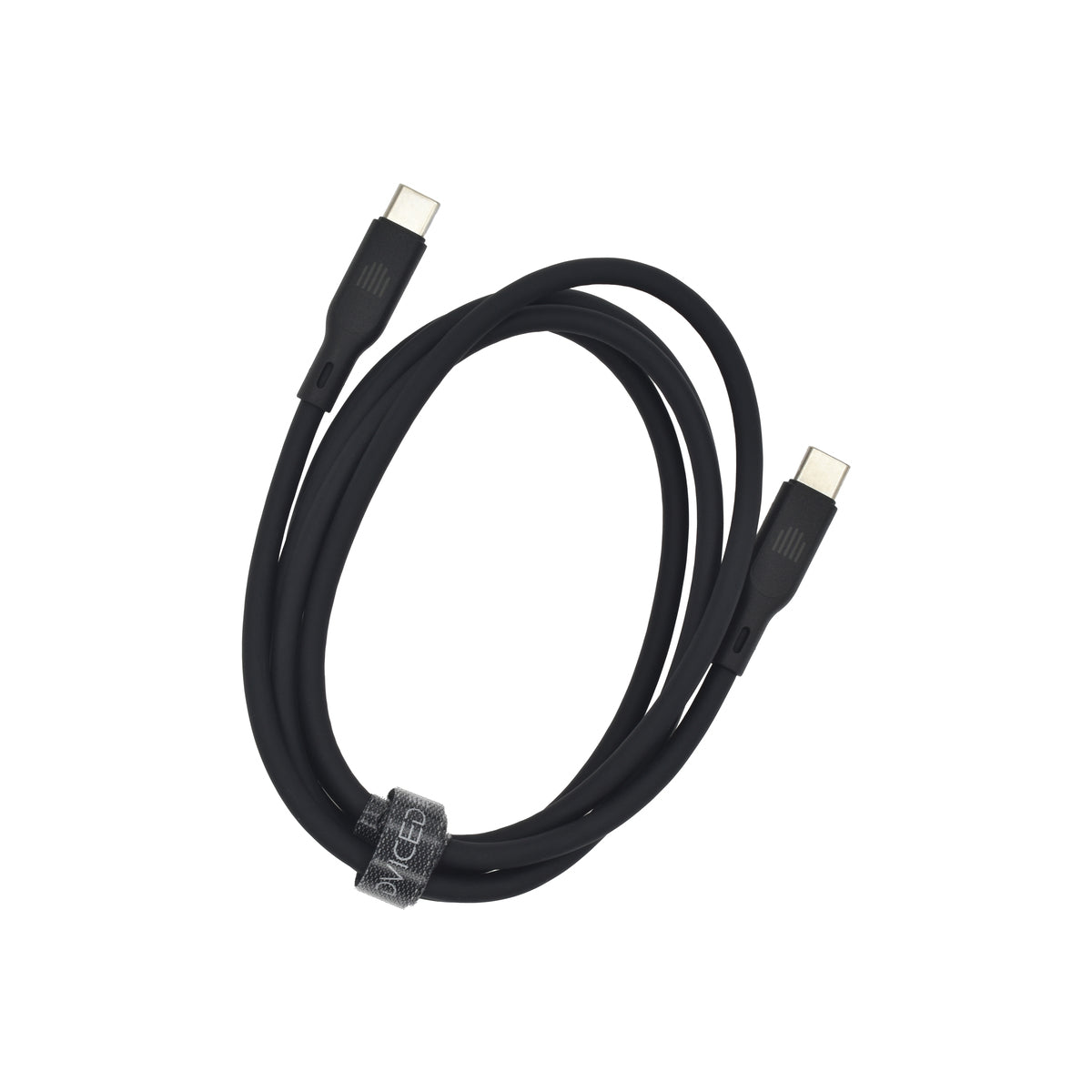 Dviced Cable USB-C to USB-C silicone 1,25m - Black - iSTYLE BG