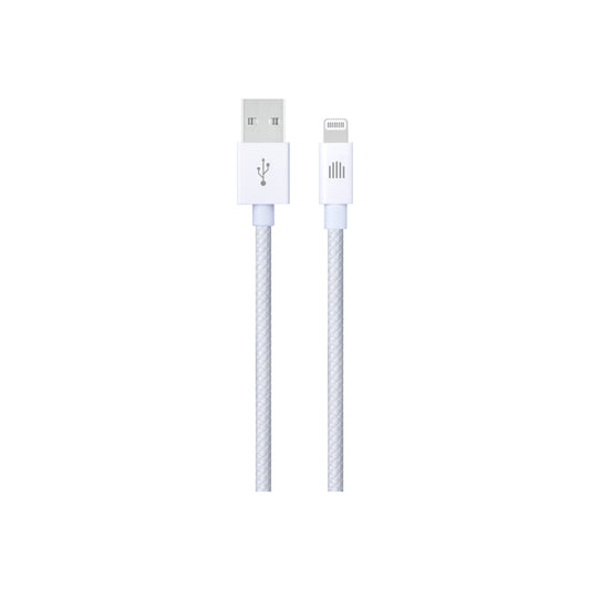 Dviced Cable USB-A to Lightning Nylon Textile 1,25m - White - iSTYLE BG