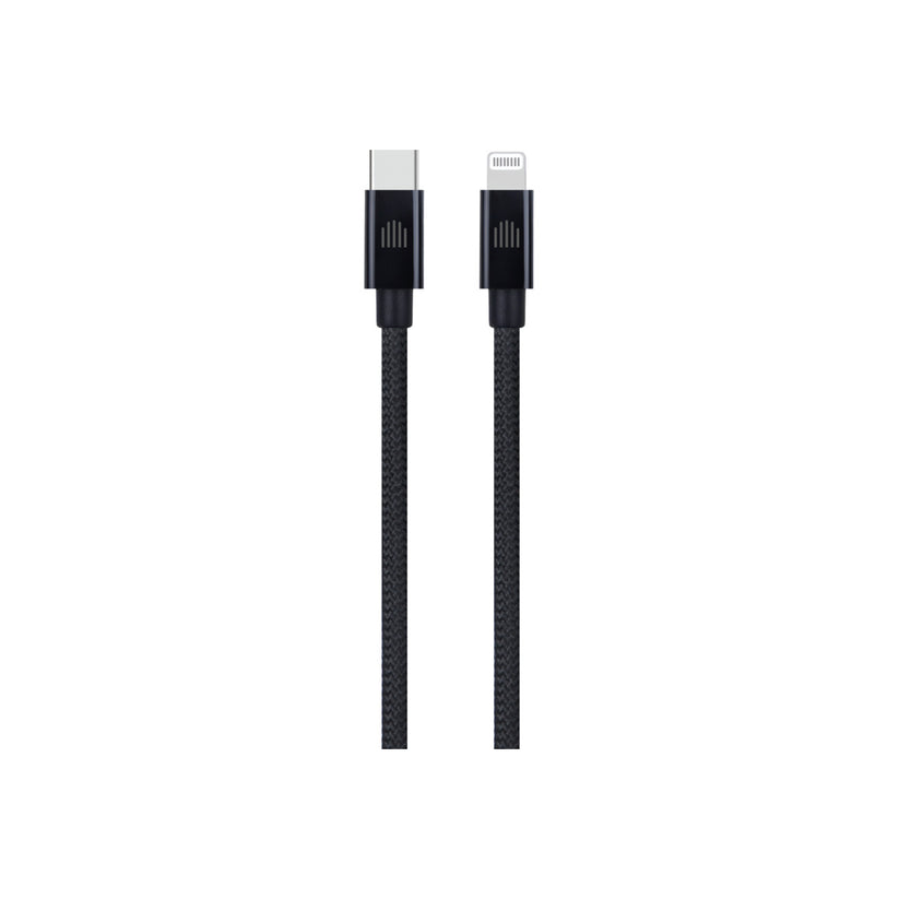 Dviced Cable USB-C to Lightning Nylon Textile 0,25m - Black - iSTYLE BG