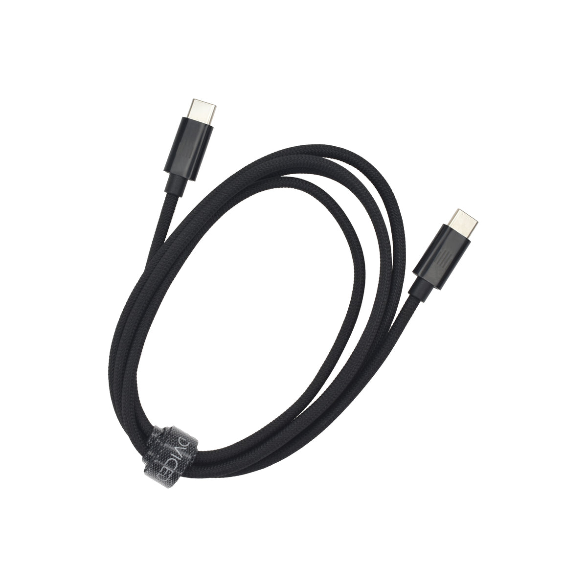 Dviced Cable USB-C to USB-C Nylon Textile 1,25m - Black - iSTYLE BG