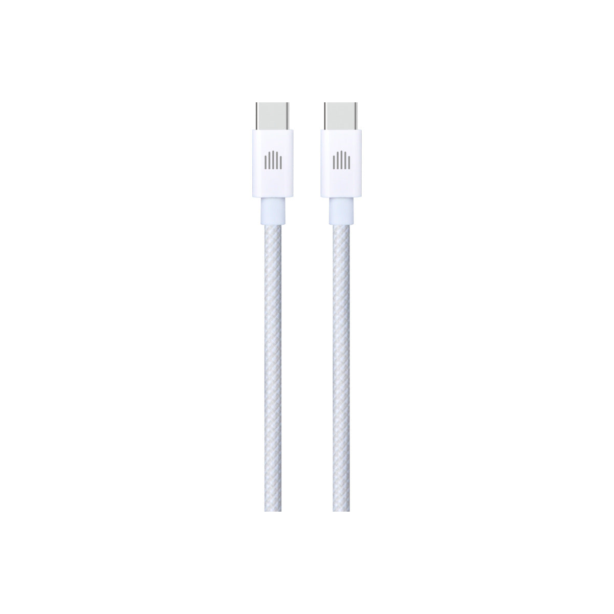 Dviced Cable USB-C to USB-C Nylon Textile 1,25m - White - iSTYLE BG