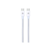 Dviced Cable USB-C to USB-C Nylon Textile 1,25m - White - iSTYLE BG