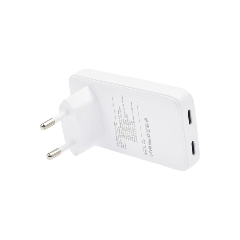 Зарядно за стена 45W GaN CC EU бяло от Dviced - iSTYLE BG
