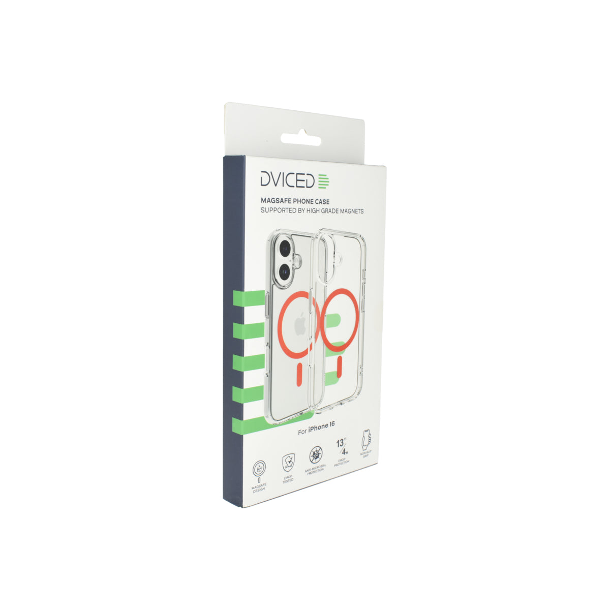 Magsafe калъф от Dviced за iPhone 16 прозрачен, червен - iSTYLE BG