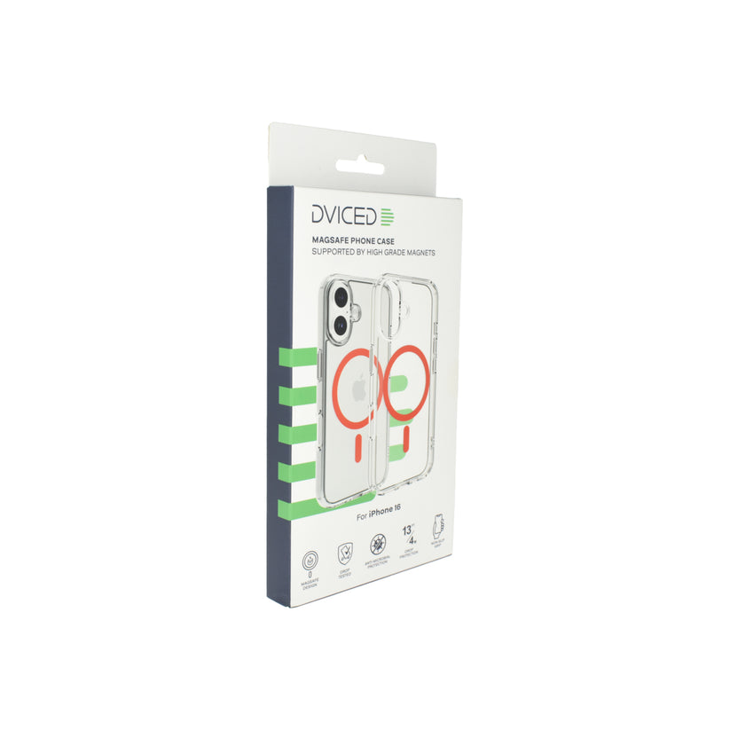 Magsafe калъф от Dviced за iPhone 16 прозрачен, червен - iSTYLE BG