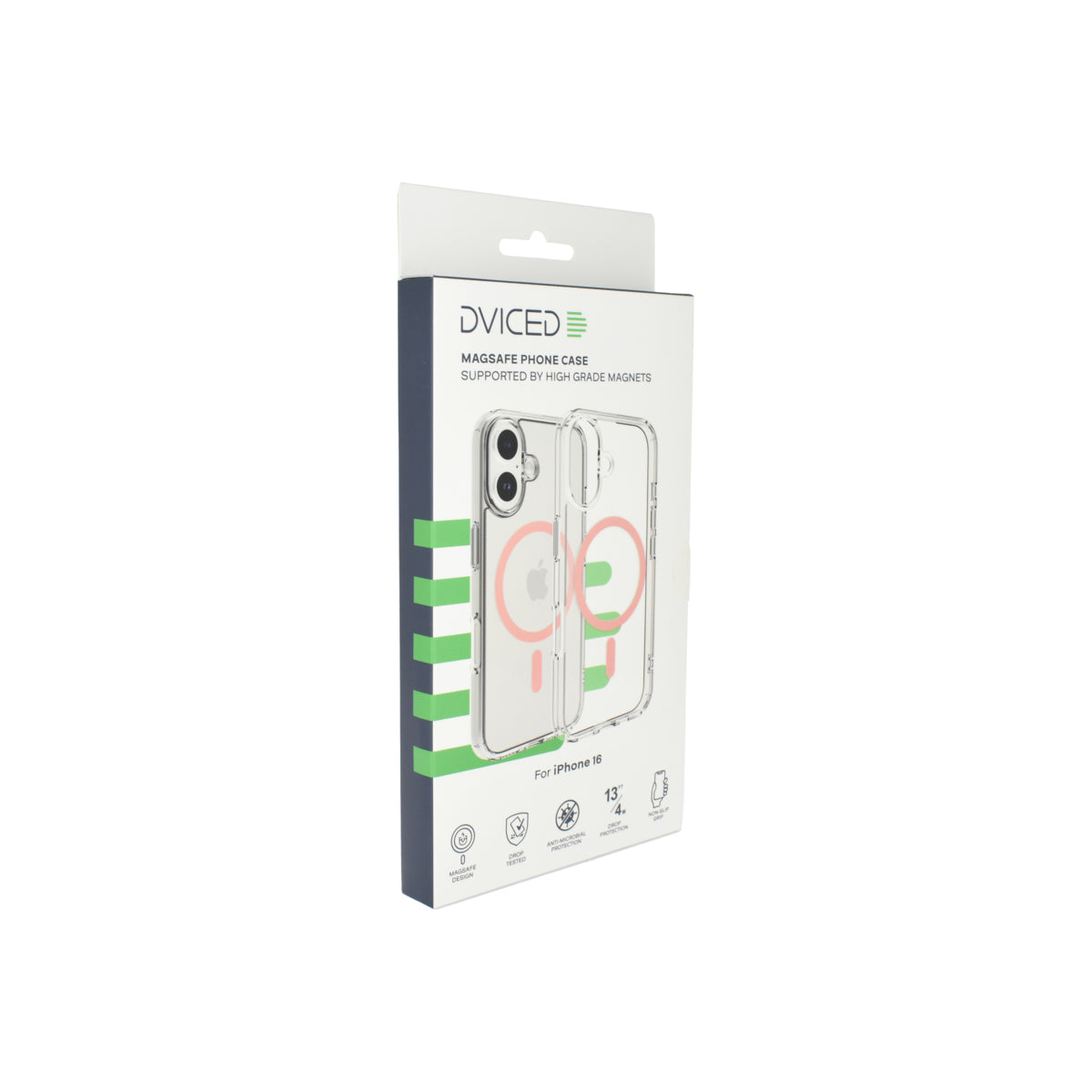 Magsafe калъф от Dviced за iPhone 16 прозрачен, розов - iSTYLE BG