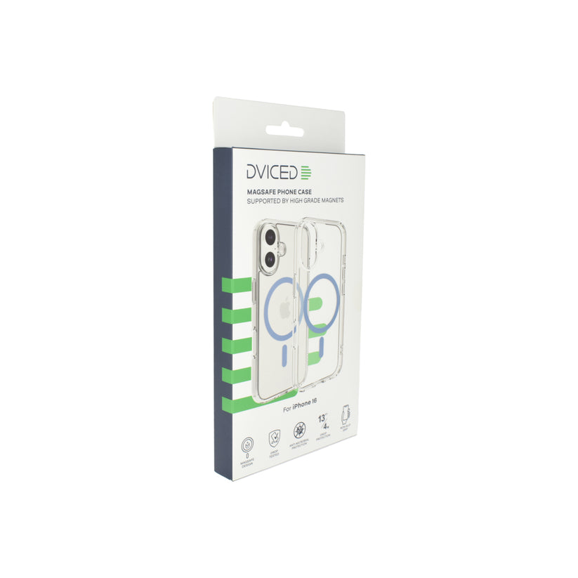 Magsafe калъф от Dviced за iPhone 16 прозрачен, син - iSTYLE BG