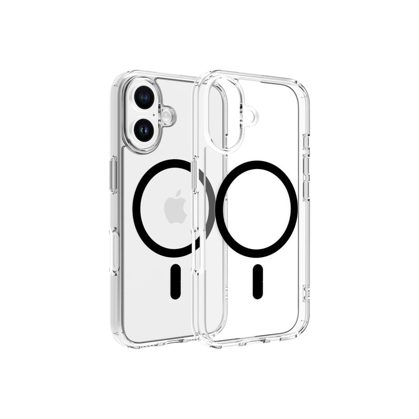 Magsafe калъф от Dviced за iPhone 16 прозрачен, черен - iSTYLE BG