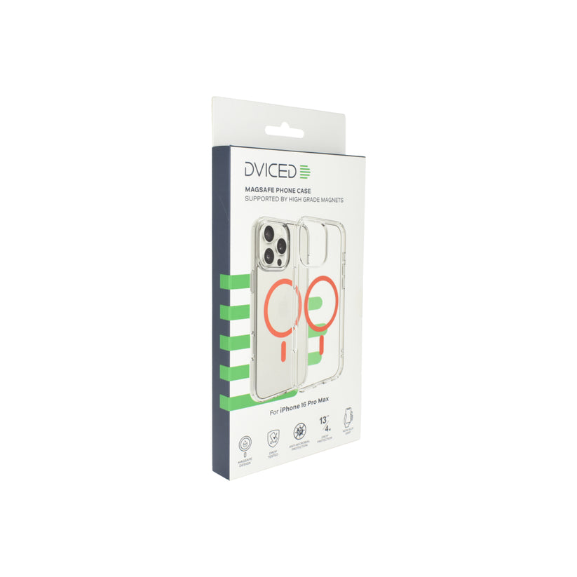 Magsafe калъф от Dviced за iPhone 16 Pro Max прозрачен, червен - iSTYLE BG