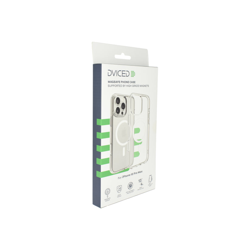 Magsafe калъф от Dviced за iPhone 16 Pro Max прозрачен, бял - iSTYLE BG