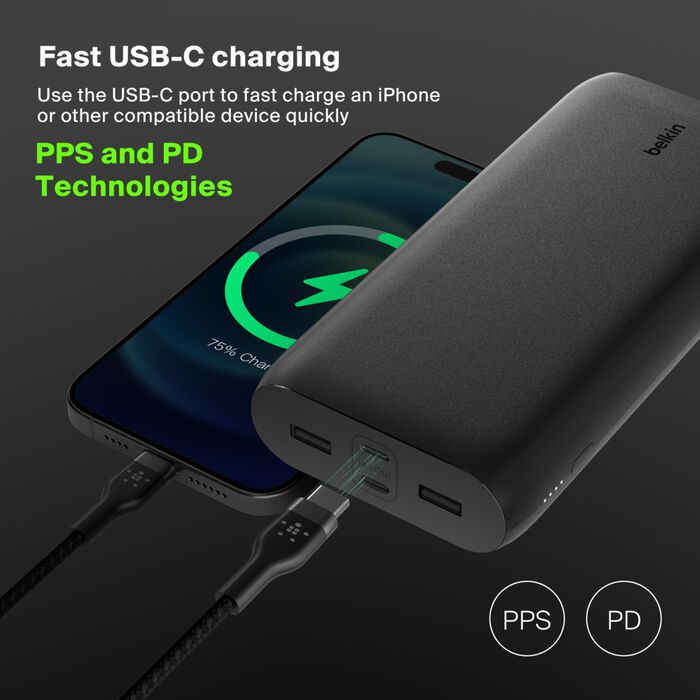Външна батерия Belkin BOOSTCHARGE 4-Port 27k PD 32w