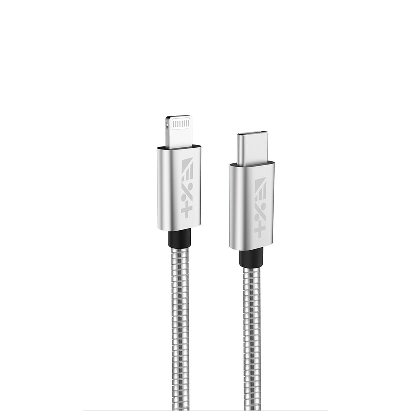 Метален кабел USB-C към LIGHTNING 1.2 M от NEXT ONE - сребрист - iSTYLE BG