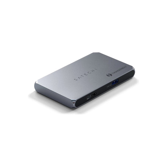 Satechi Aluminium Thunderbolt 4 Slim Hub (3x Thunderbolt 4 Downstream Ports 40 Gbps,2x 4K 60Hz or 1x 8K or 1x 6K on Mac,1x DC 20V Port) - Grey - iSTYLE BG