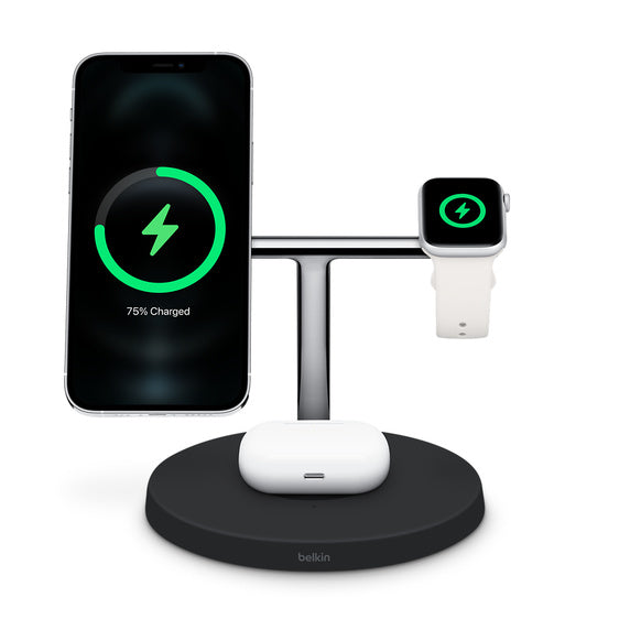 BELKIN BOOSTCHARGE PRO MagSafe 3v1 Qi, black - iSTYLE BG