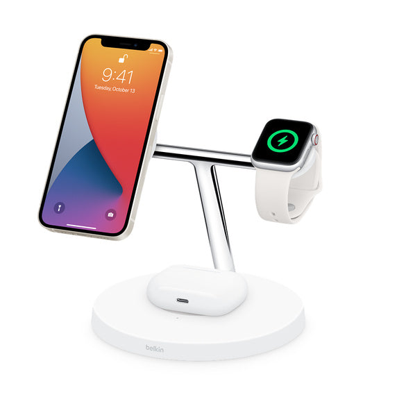 BELKIN BOOSTCHARGE PRO MagSafe 3v1 Qi, white - iSTYLE BG