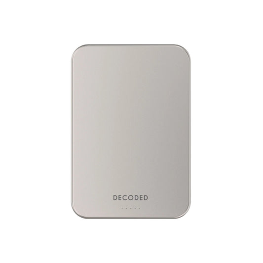 DECODED Ultra Slim Qi2 Powerbank 10.000MaH Titanium Silver