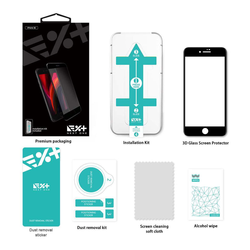Черен 3D протектор за iPhone SE от Next One - iSTYLE BG