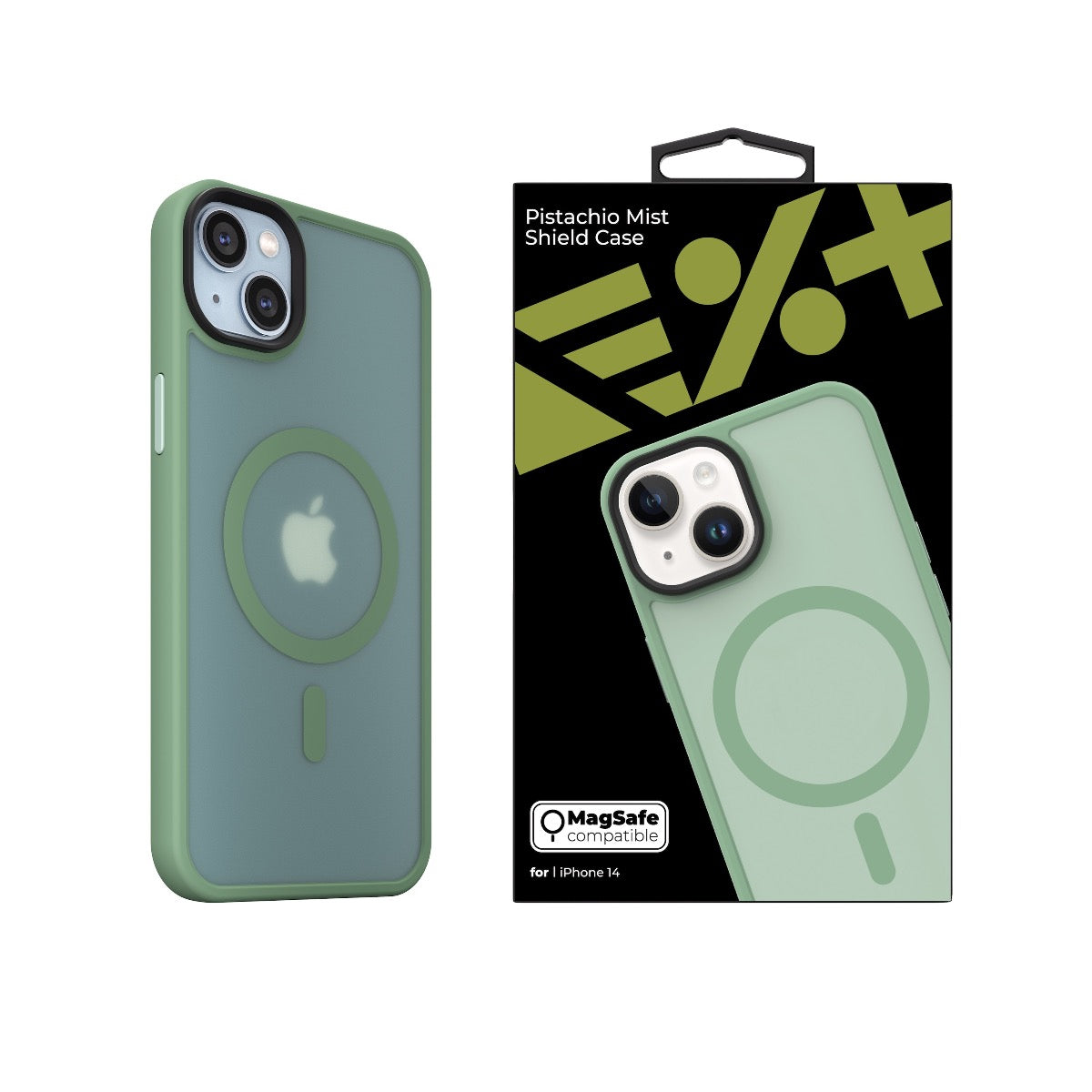 Кейс от NEXT ONE - модел MIST SHIELD за iPhone 14 с MagSafe зелен - iSTYLE BG