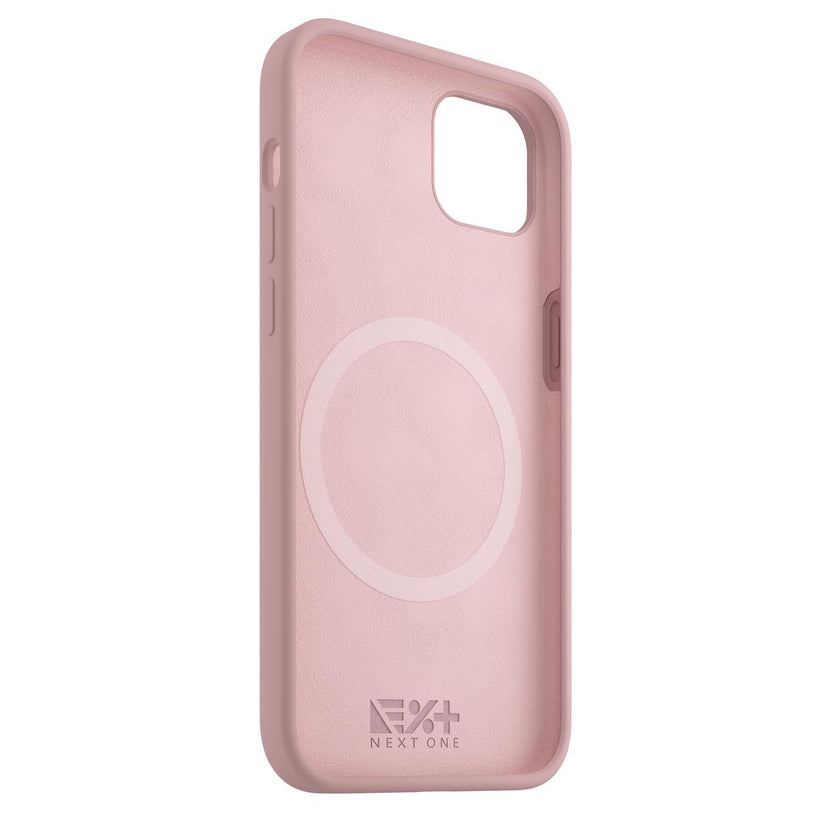 NEXT ONE silicone case MagSafe compatible for iPhone 15 Plus | Pink - iSTYLE BG