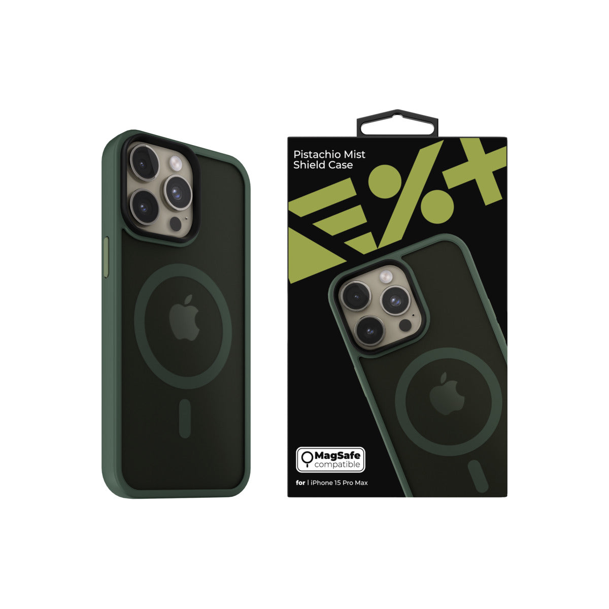 NEXT ONE mist shield case MagSafe compatible for iPhone 15 Pro Max | Pistachio - iSTYLE BG