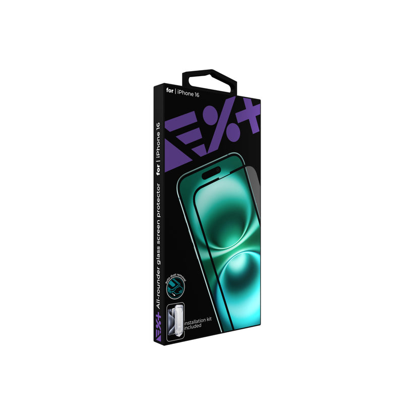 NEXT ONE All-rounder glass screen protector for iPhone 16 - iSTYLE BG