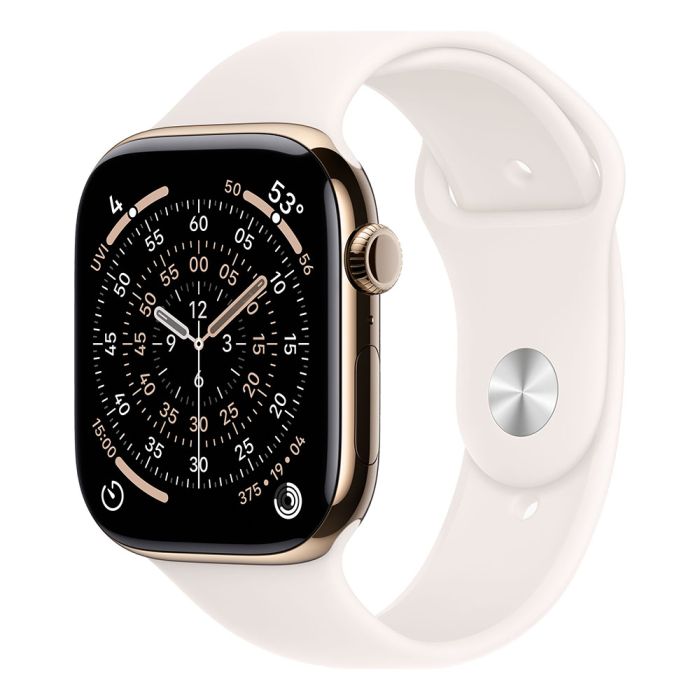 Apple Watch Series 11 GPS + Cellular 46mm Gold Titanium Case with Light Blush Sport Band - M/L - iSTYLE BG