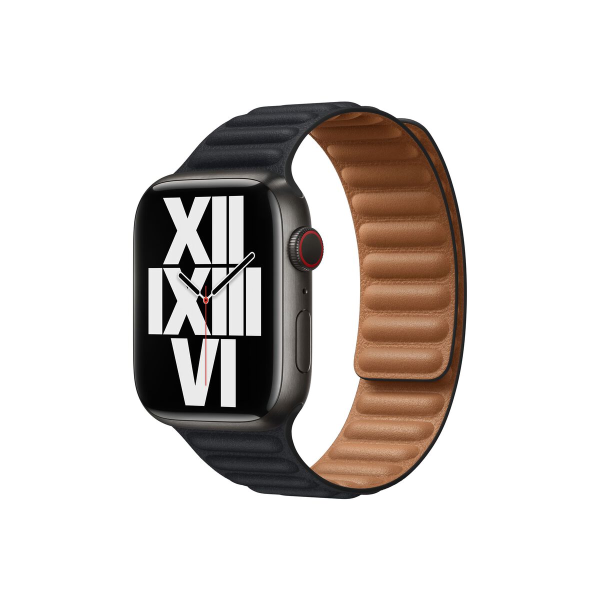 Каишка за Apple Watch от Apple - 45mm Midnight Leather Link - S/M - iSTYLE BG