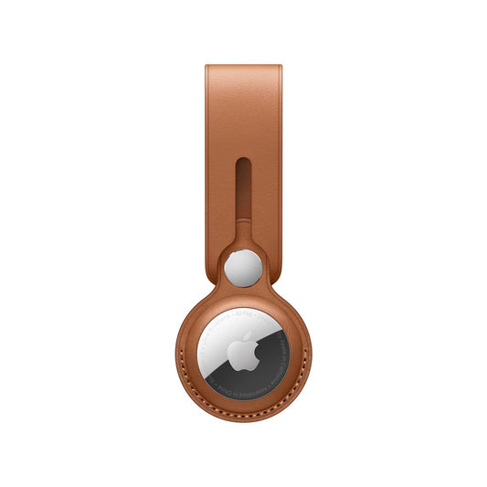 AirTag Leather Loop - Saddle Brown - iSTYLE BG
