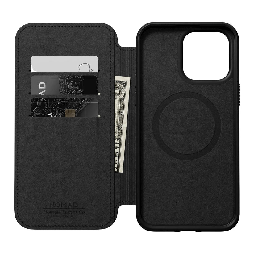 Черен кейс от Nomad модел MS Folio за iPhone 14 Pro Max - iSTYLE BG