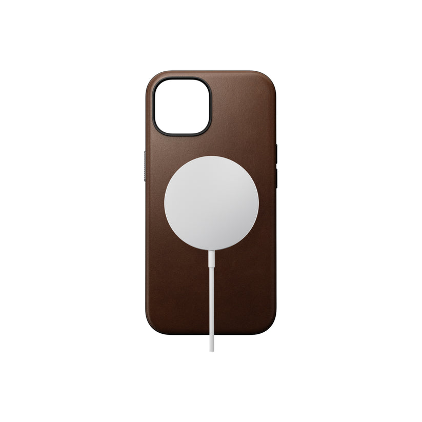 Nomad Modern Leather Case, brown - iPhone 15 Pro - iSTYLE BG