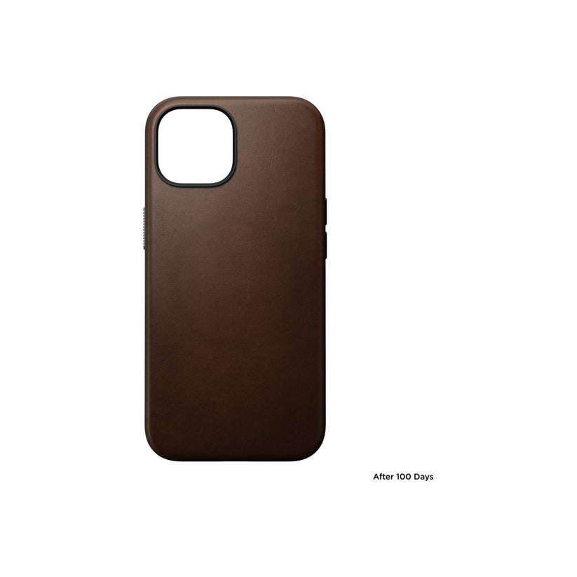 Nomad Modern Leather Case, brown - iPhone 15 Pro - iSTYLE BG