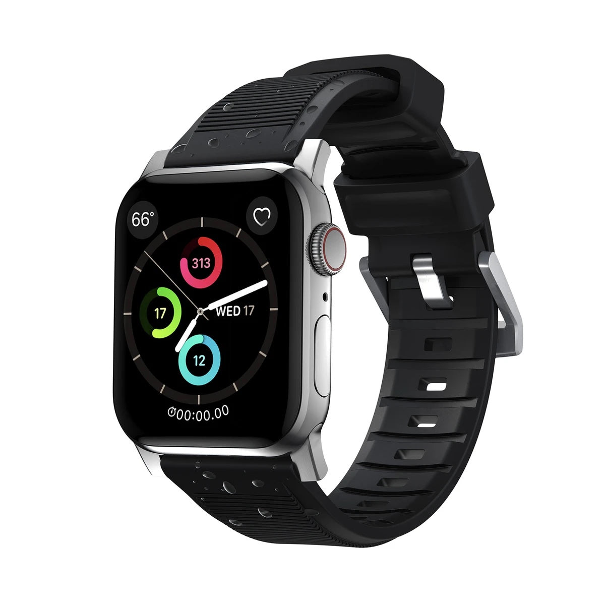 Каишка за Apple Watch от Nomad - 40/38 mm Rugged Strap сребриста закопчалка - iSTYLE BG