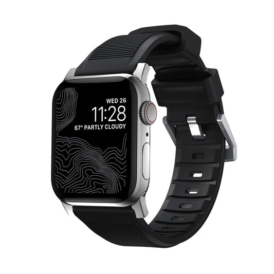 Каишка за Apple Watch от Nomad - 40/38 mm Rugged Strap сребриста закопчалка - iSTYLE BG