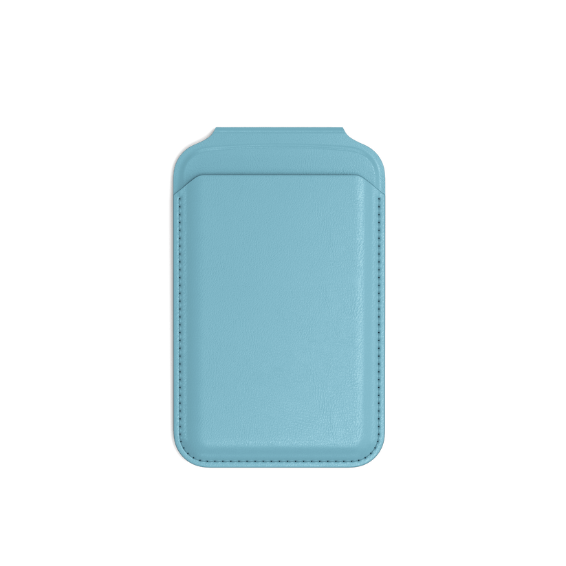 Satechi Vegan-Leather Magnetic Wallet Stand, Magsafe Compatible - Light Blue - iSTYLE BG