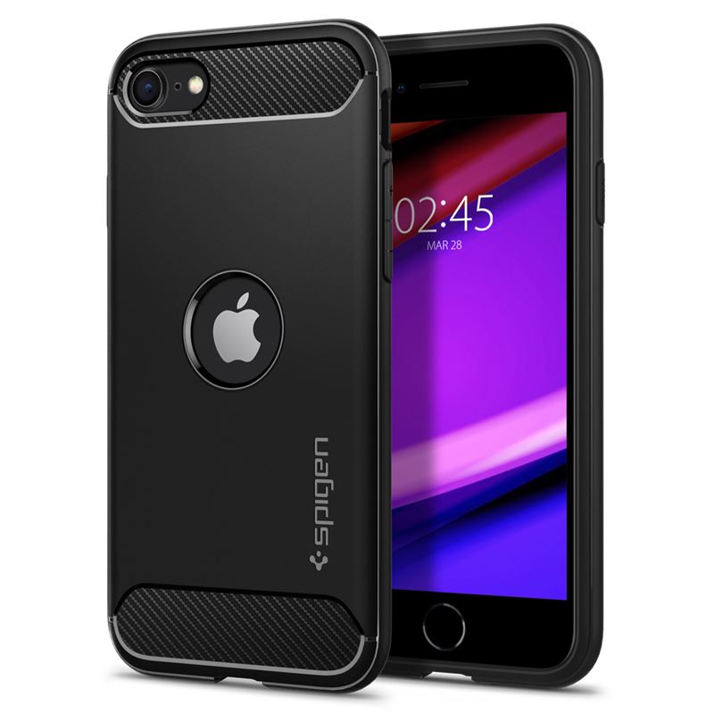 Spigen Rugged Armor, black - iPhone SE - iSTYLE BG